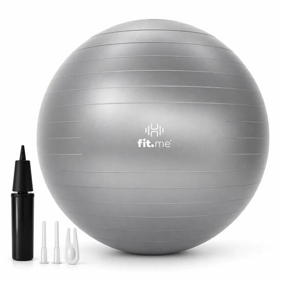 Piłka gimnastyczna fitness anti-burst z pompką 55 cm