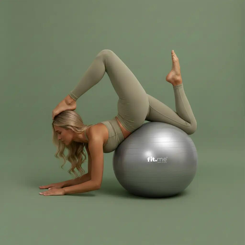 Piłka gimnastyczna fitness anti-burst z pompką 55 cm 8/8