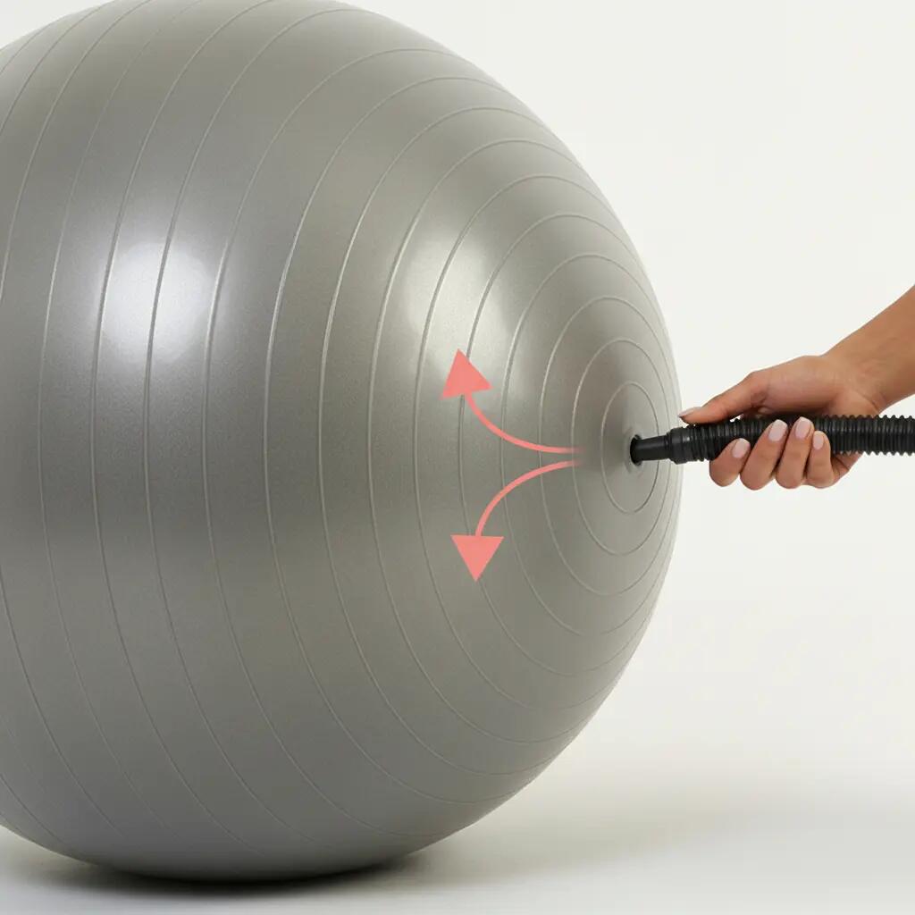 Piłka gimnastyczna fitness anti-burst z pompką 55 cm 4/8