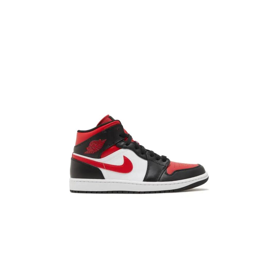 Jordan 1 Mid White Black Red (2022) 4/7