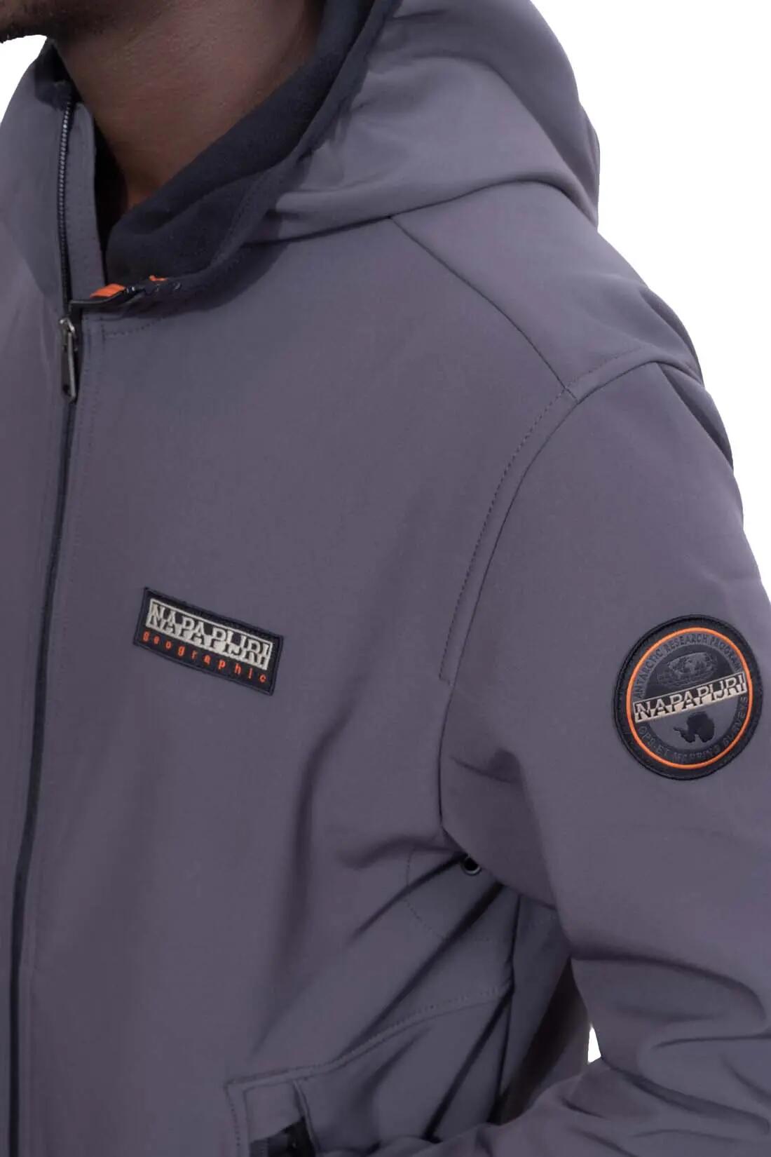Napapijri Men's Alther Shell Jacket - Dark Grey 3/4