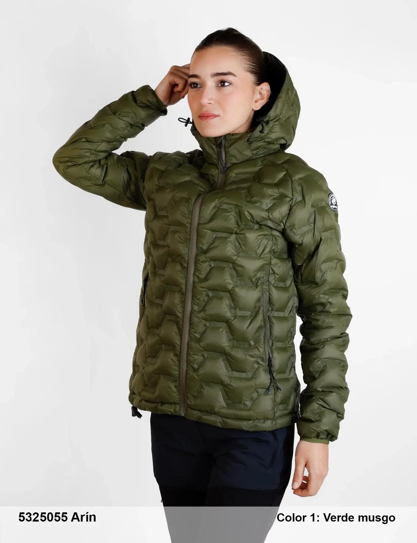Anorak - Mujer - Nylon, manga larga, cuello con cremallera - SPH - Verde musgo 3/3