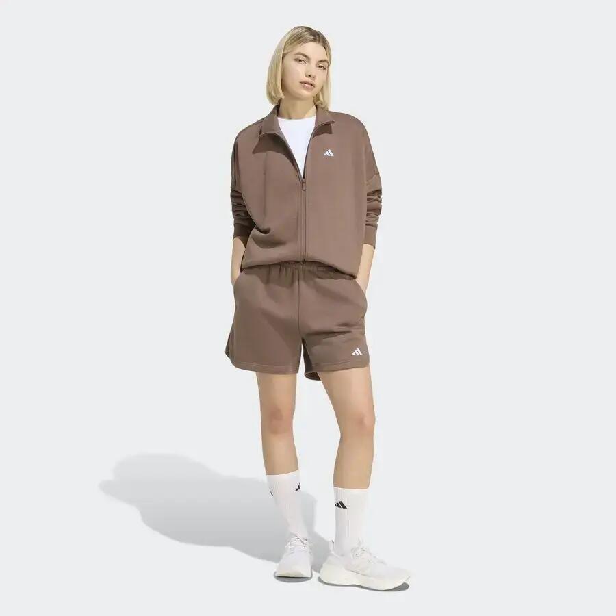 Short en polaire femme adidas Studio 3-Stripes 3/7