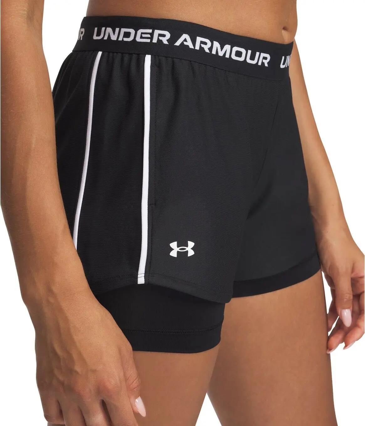 Under Armour Tech Play Up 2-in-1 Shorts Zwart Dames 3/6