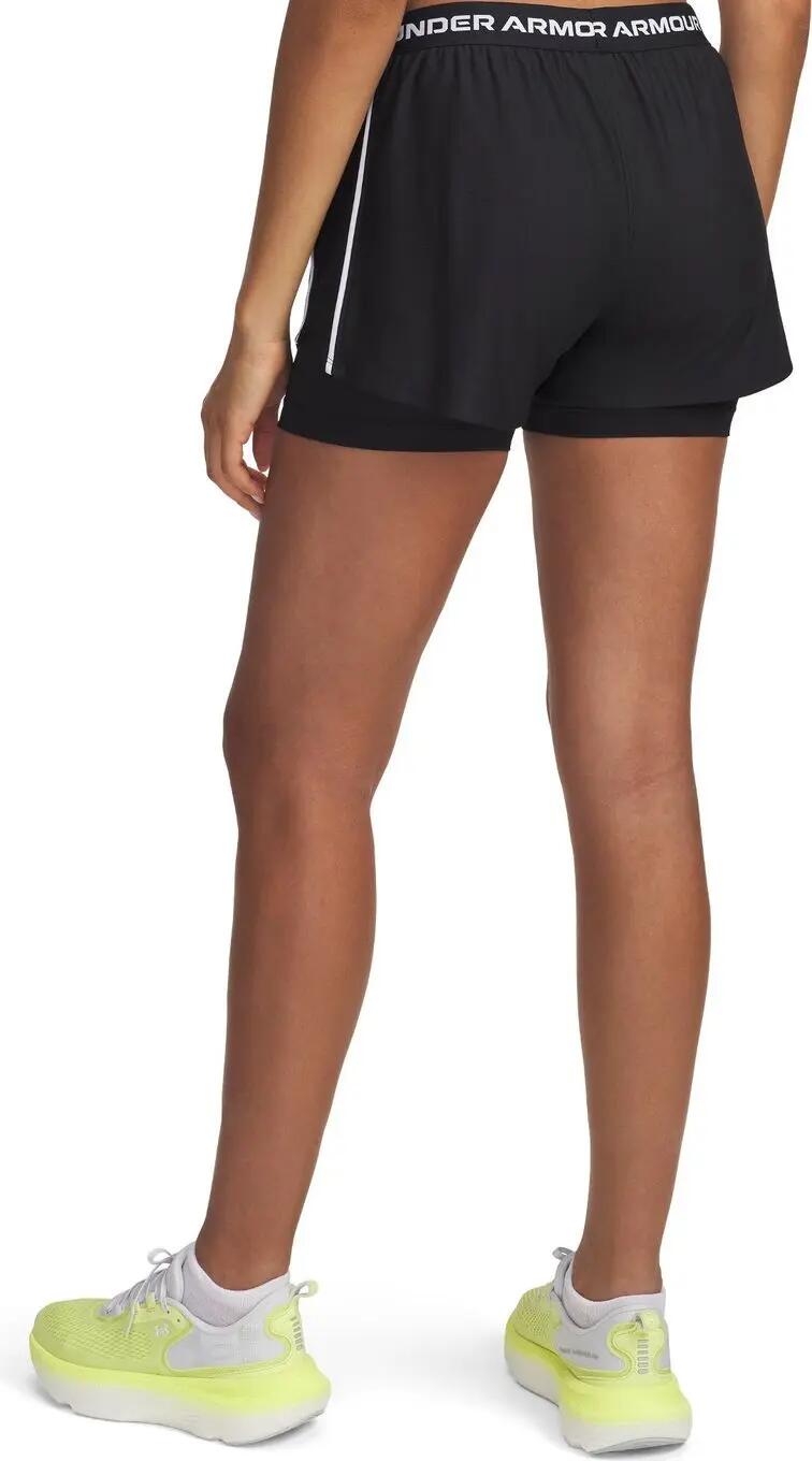 Under Armour Tech Play Up 2-in-1 Shorts Zwart Dames 2/6