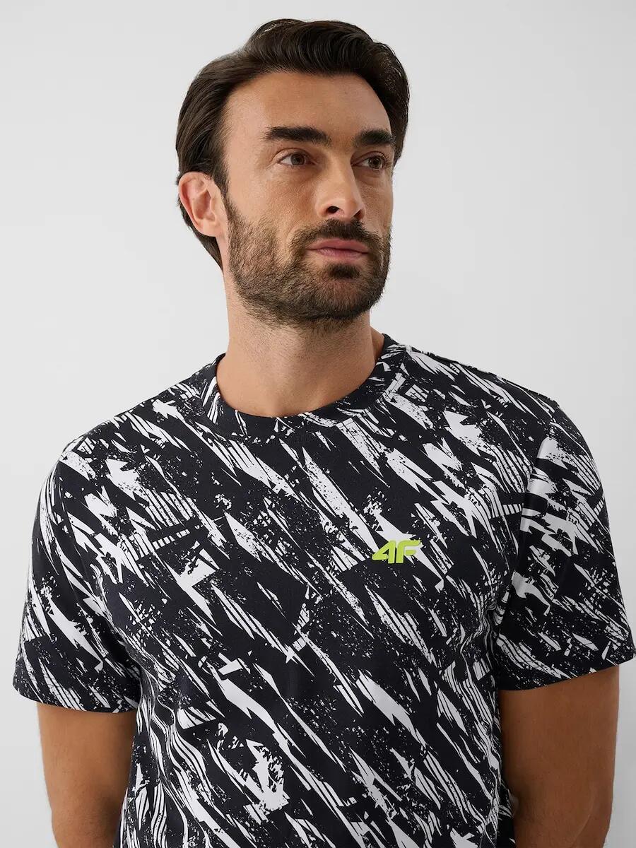 T-shirt regular z nadrukiem męski 4F 4/5