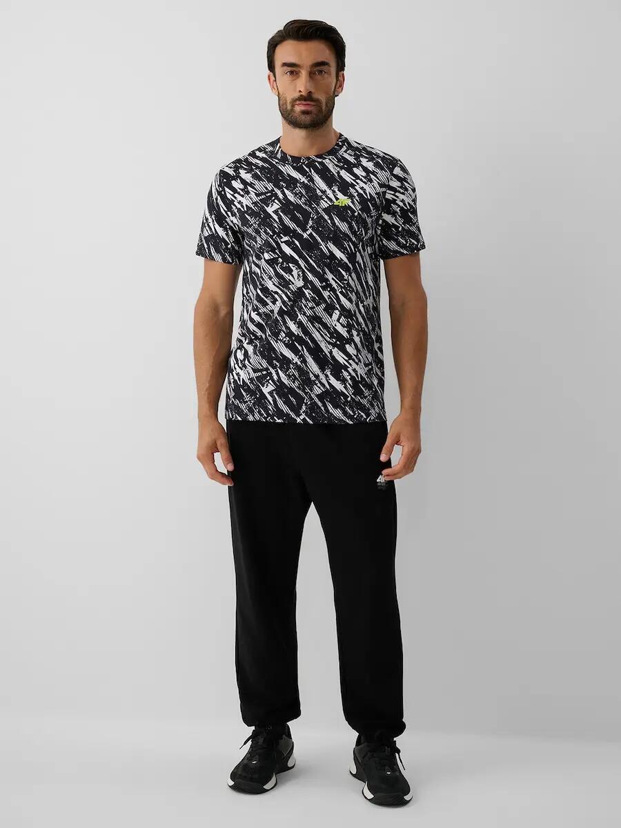 T-shirt regular z nadrukiem męski 4F 3/5