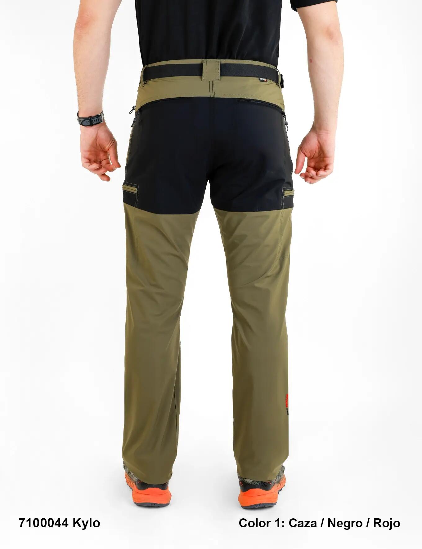 Pantalón senderismo - Hombre - Largo, elástico - Verde 2/3