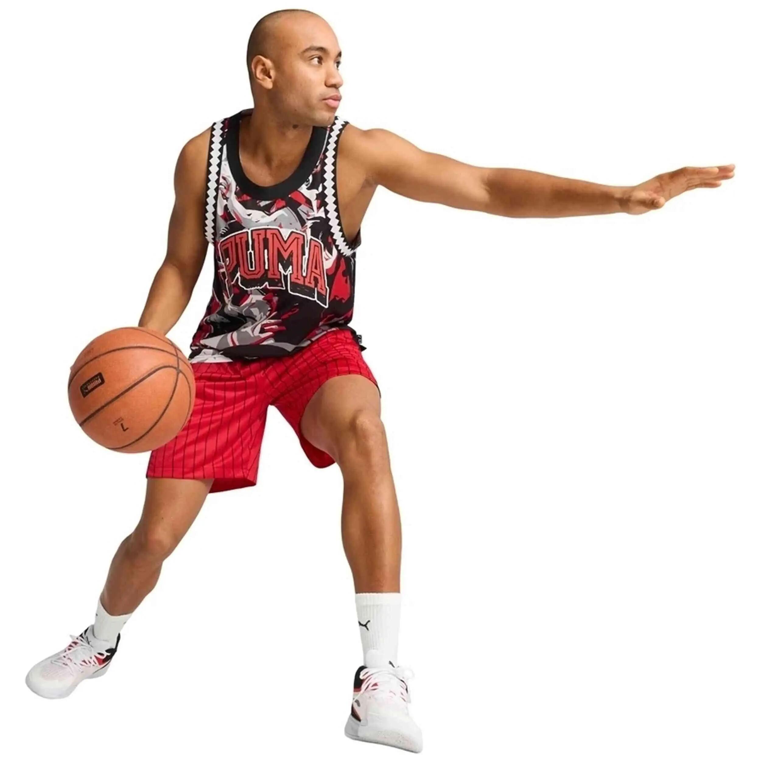 Camiseta de tirantes Puma modelo Puma Basketball Rival Rage AOP Mesh para hombre 4/5