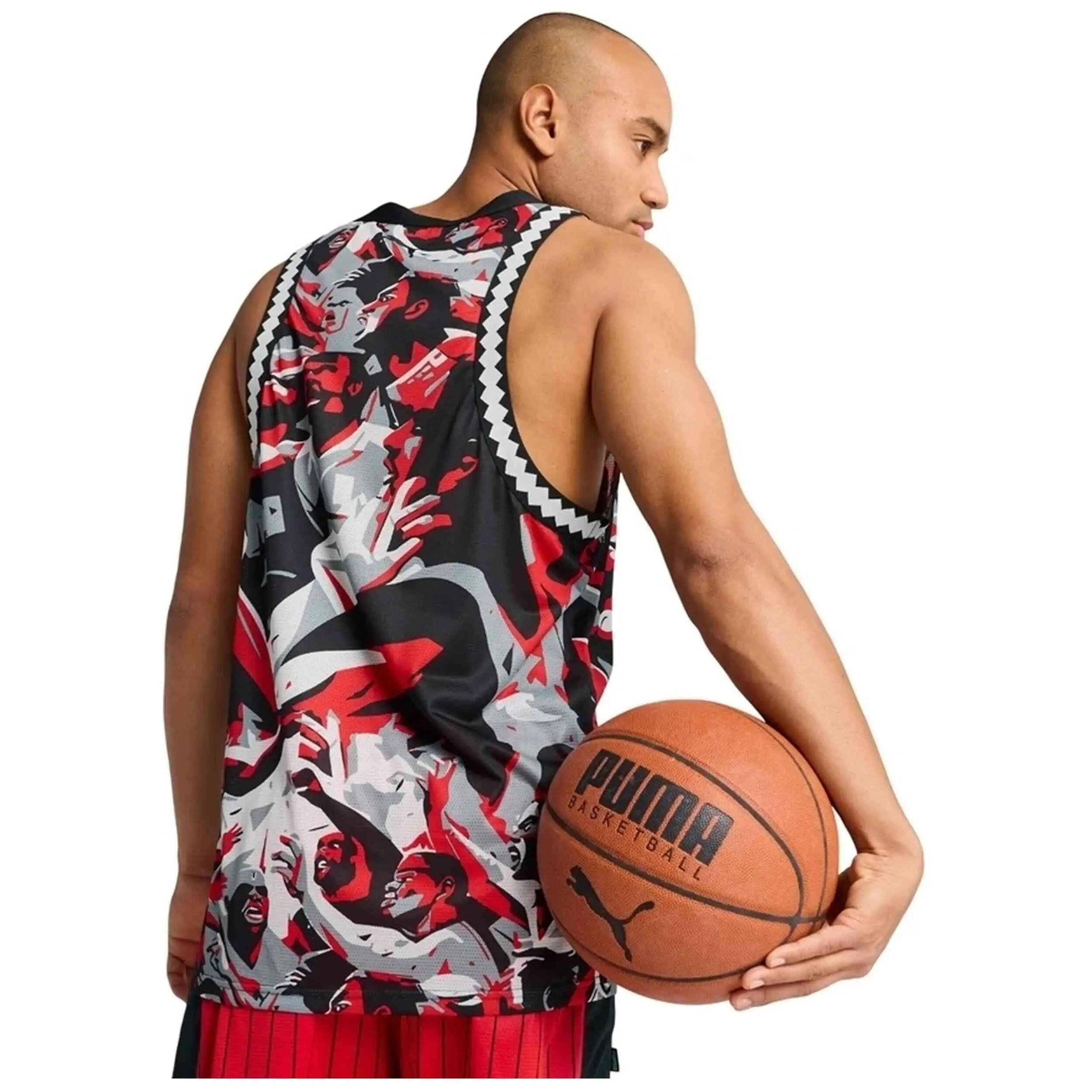Camiseta de tirantes Puma modelo Puma Basketball Rival Rage AOP Mesh para hombre 3/5