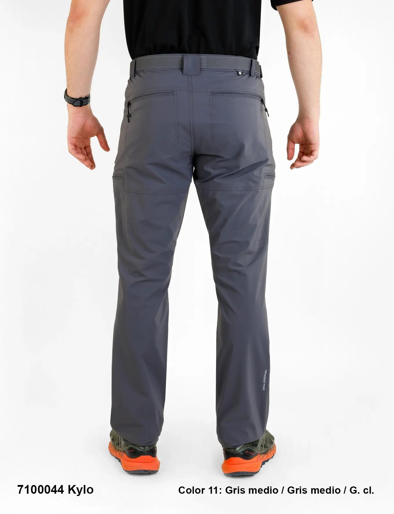 Pantalón de trekking - Hombre - Elástico y cortaviento - KYLO - Gris medio 2/3