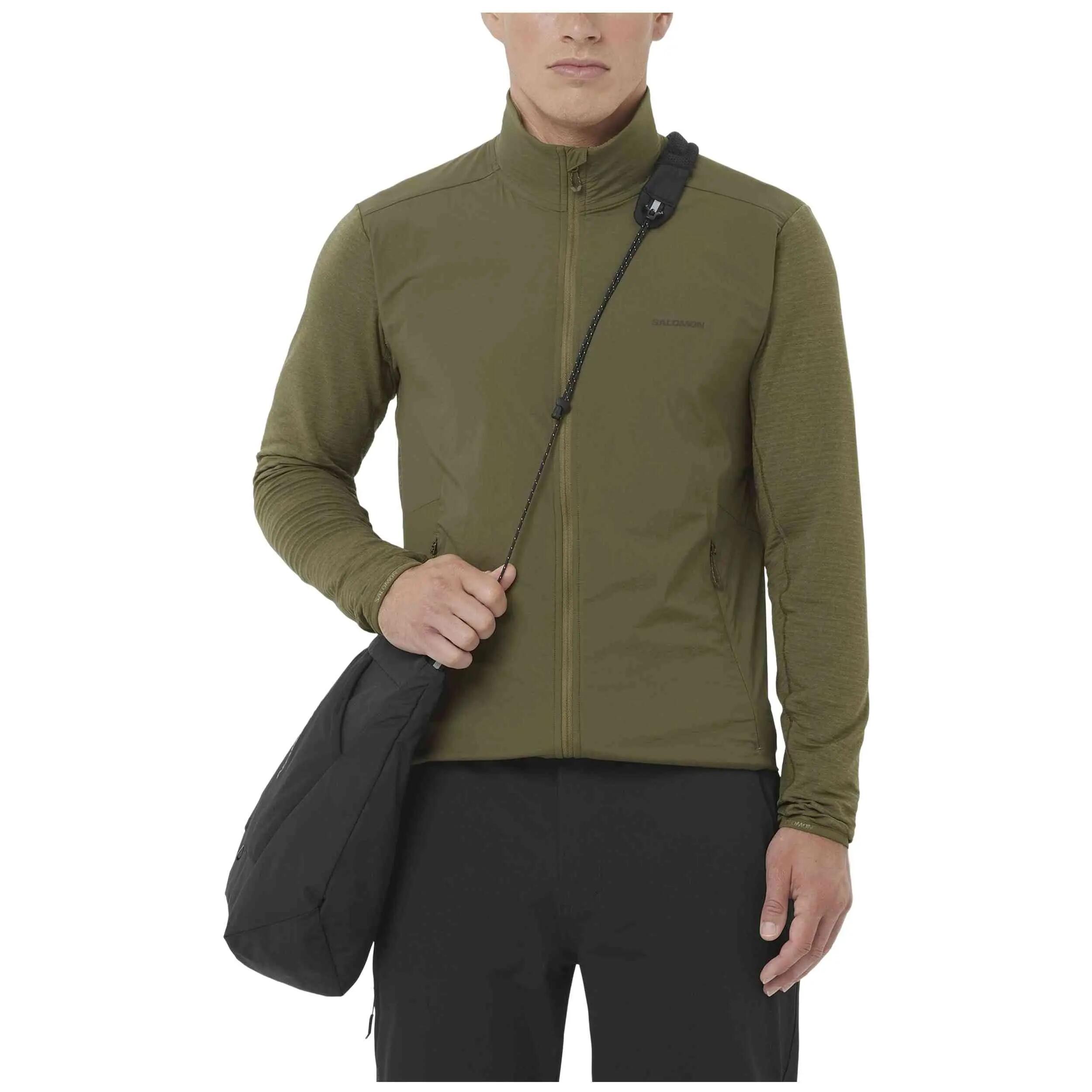 Fleecejacke Salomon Modell Essential Lightwarm Hybrid "Grape Leaf" für männer 3/5