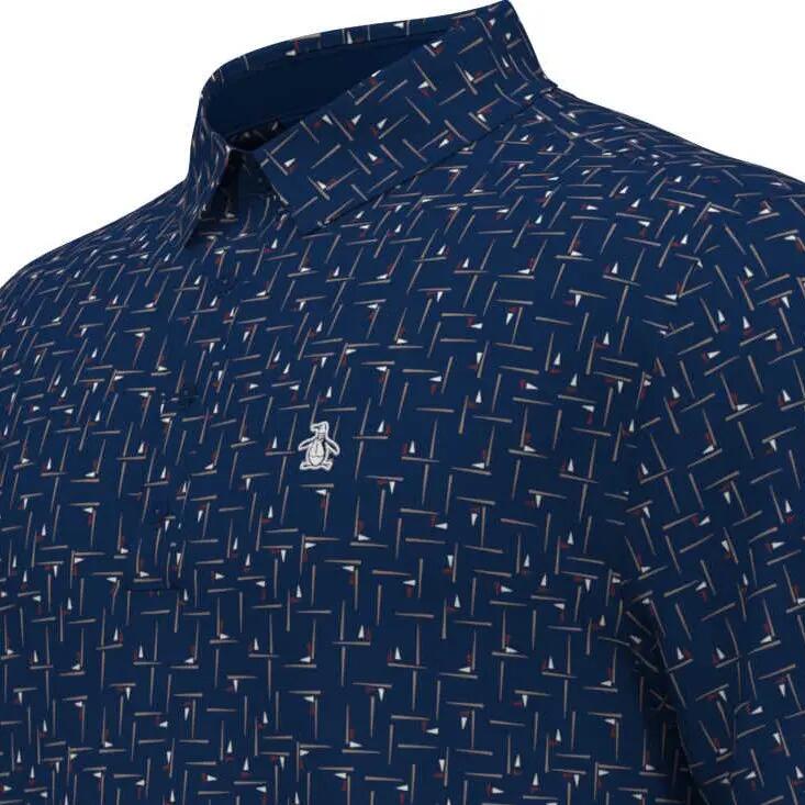 Polo com estampado de bandeira de golfe da coleção Original Penguin Archive, Pol 2/2