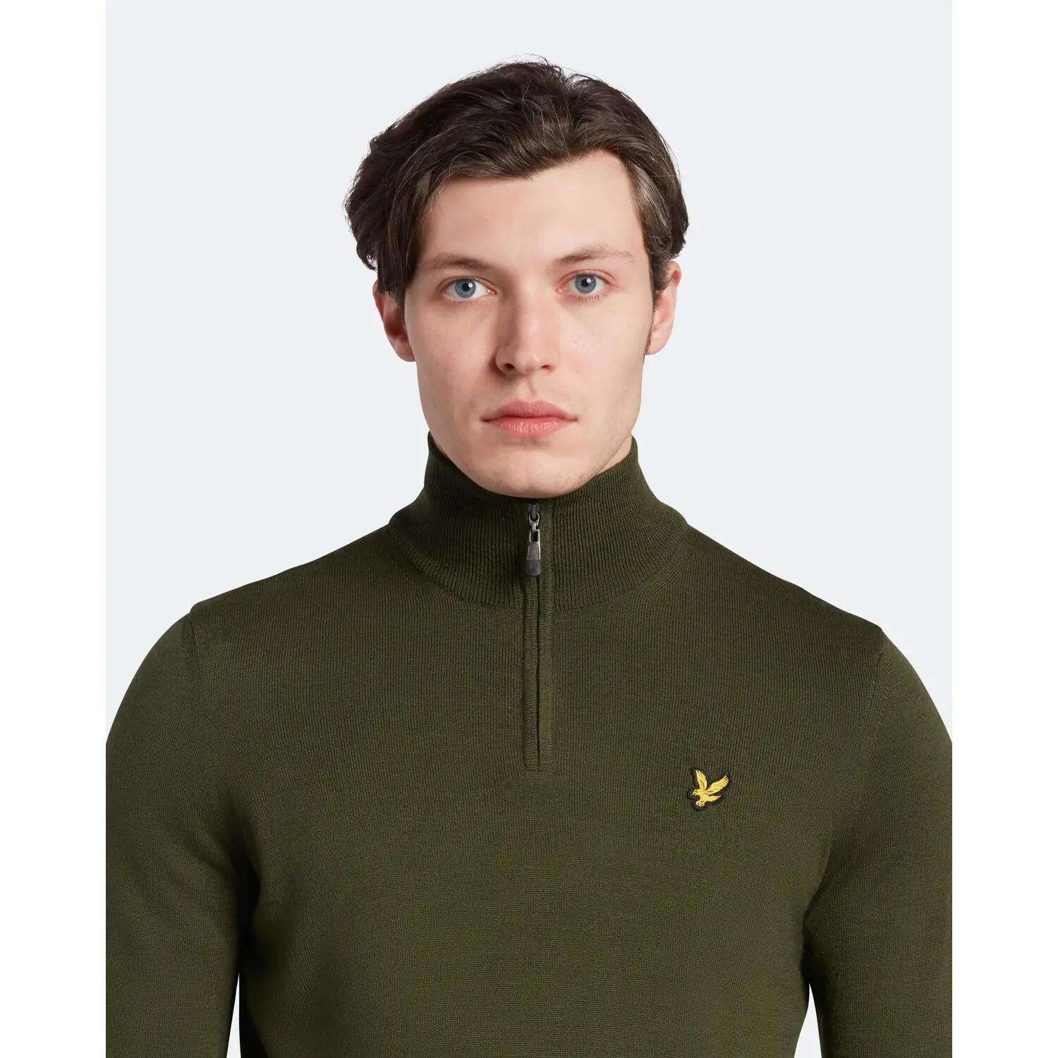 Maglione con zip Lyle & Scott Core Merino Mix 5/5