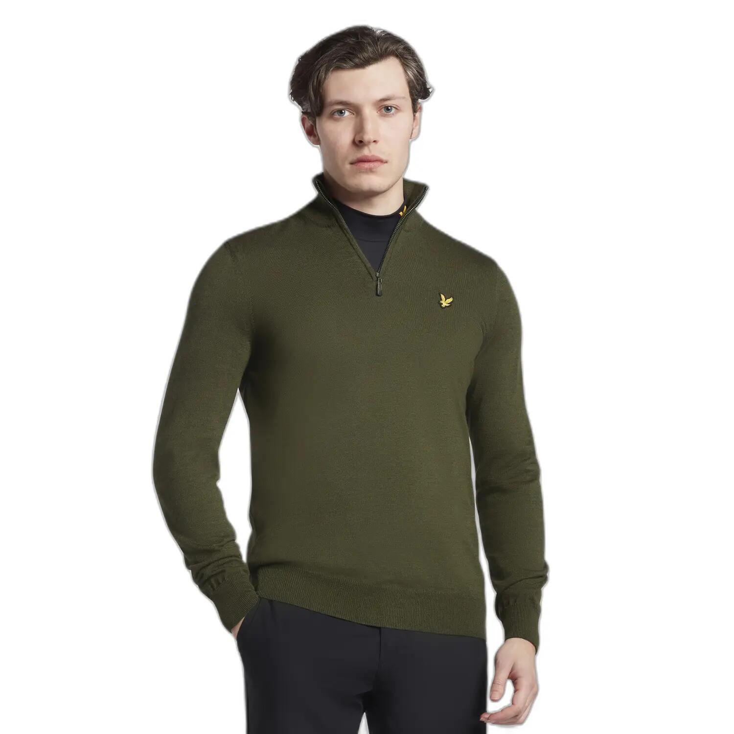 Maglione con zip Lyle & Scott Core Merino Mix 3/5