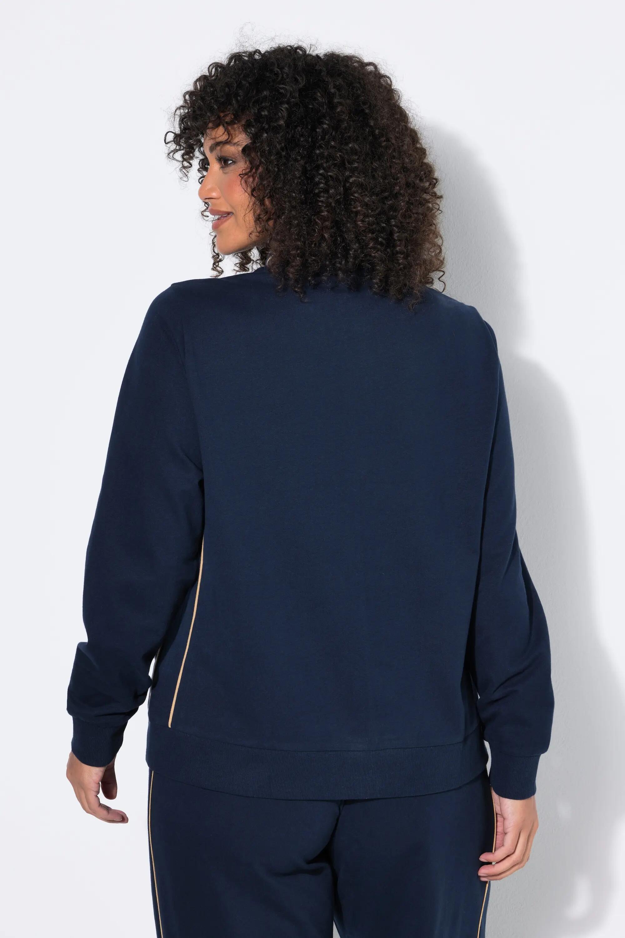 Dames Sweatvest kort opstaande kraag lange mouwen 2/6