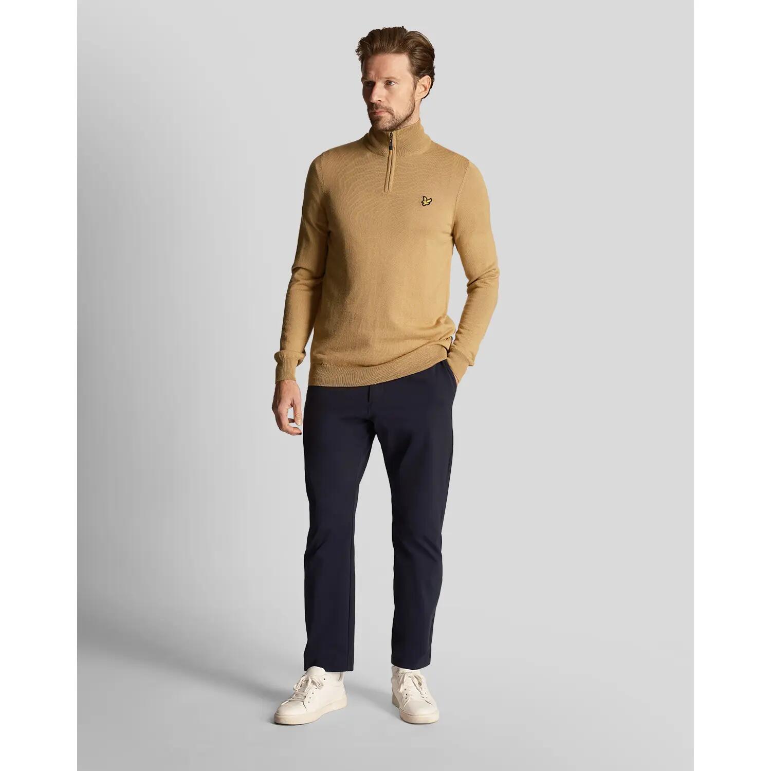 Merinopullover 1/4 Reißverschluss Lyle & Scott Core 3/5