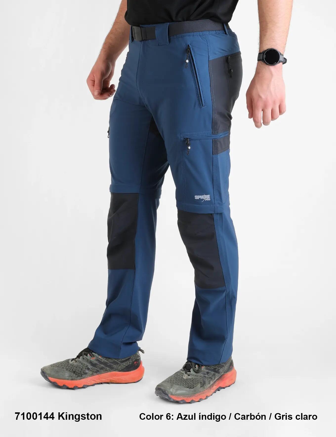 Pantalón running hombre bielástico Kingston azul 3/3