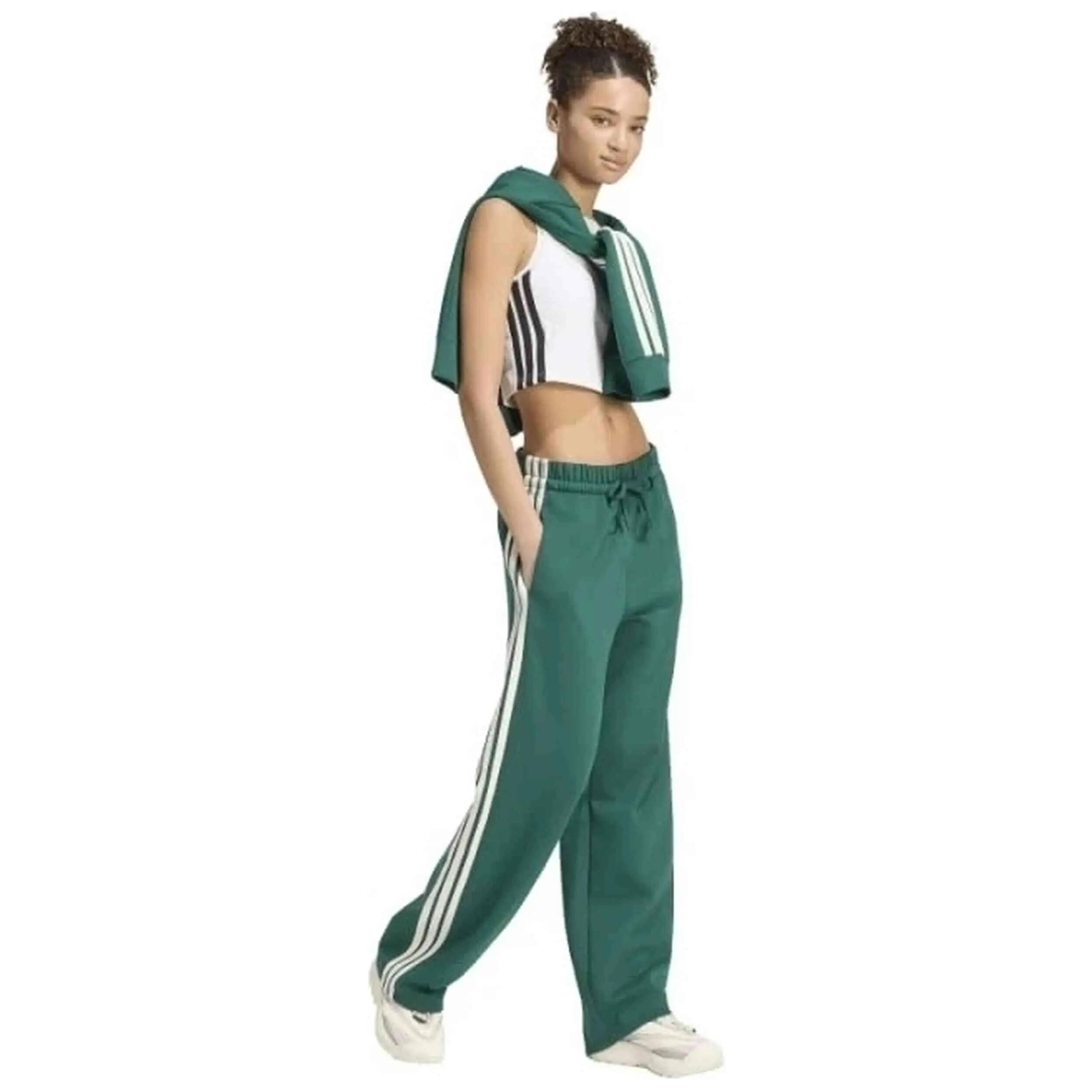 Pantalon de survêtement Adidas modèle W 3s Sweatpants Green pour unisexe 3/5