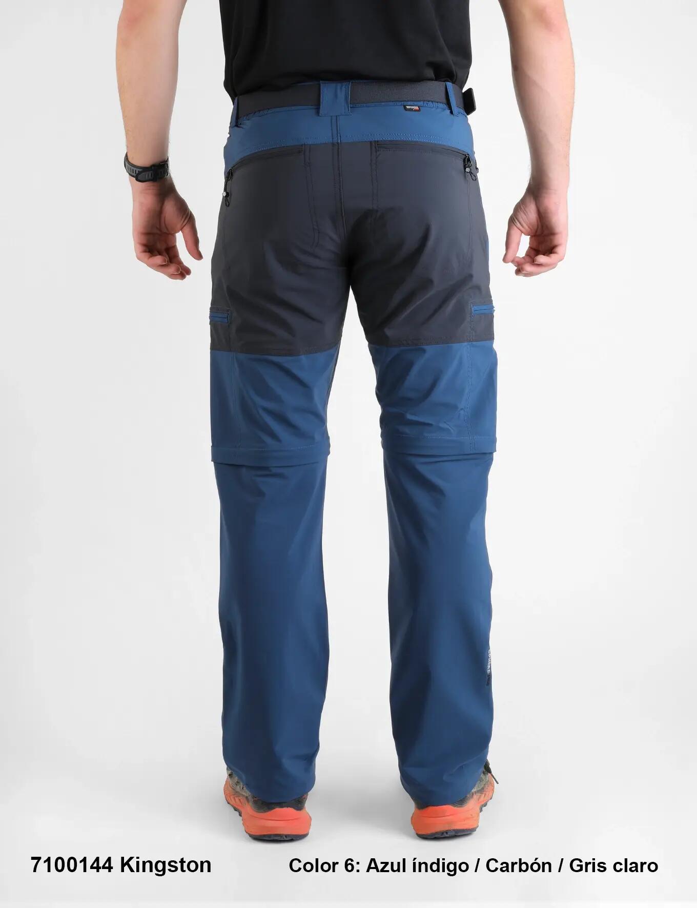 Pantalón running hombre bielástico Kingston azul 2/3
