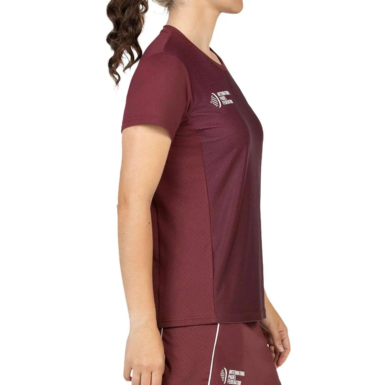 CAMISETA BULLPADEL FIP NOCEDA 010 VINO BURDEOS MUJER S 2/4