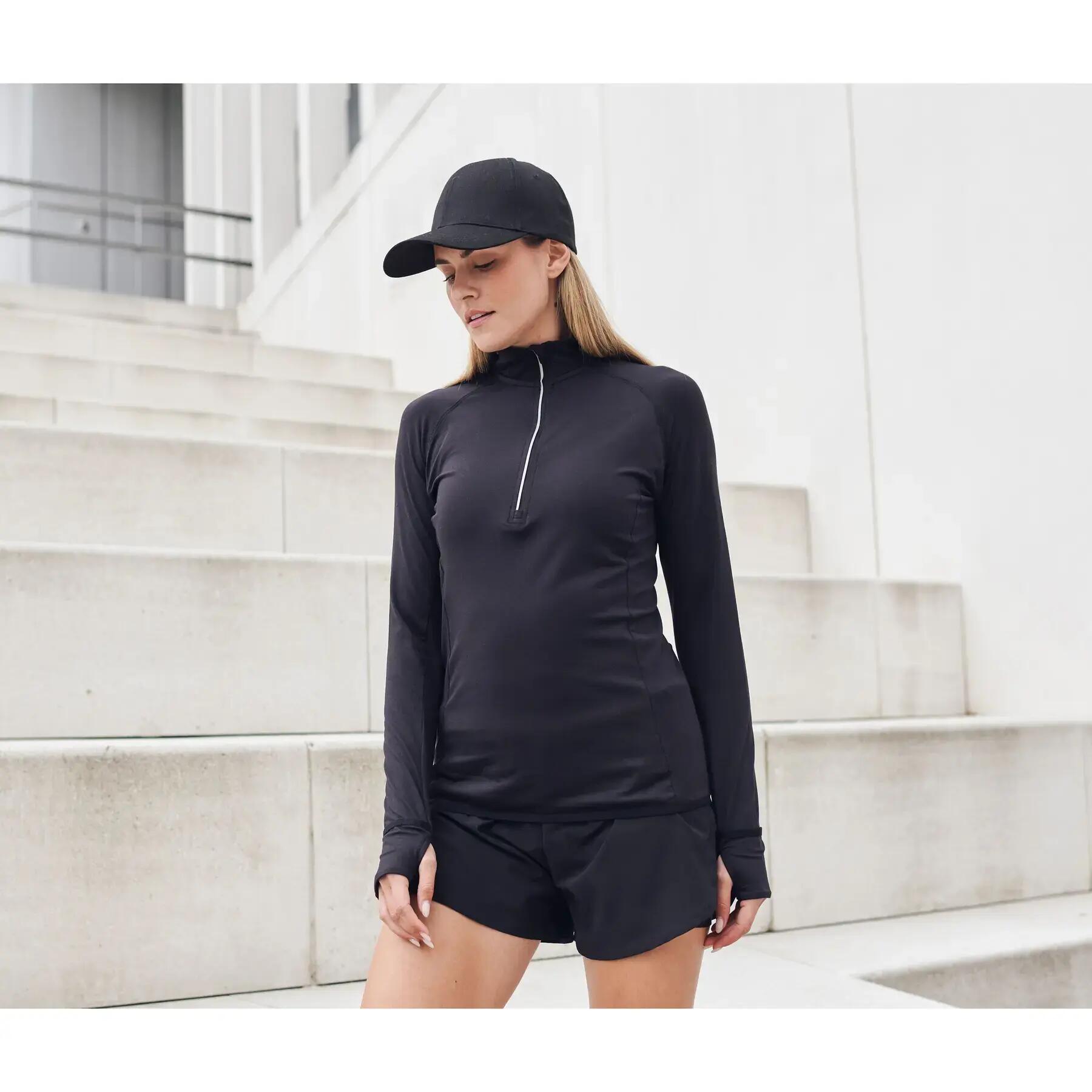 Maillot à manches longues 1/4 zip femme Tombo 4/4