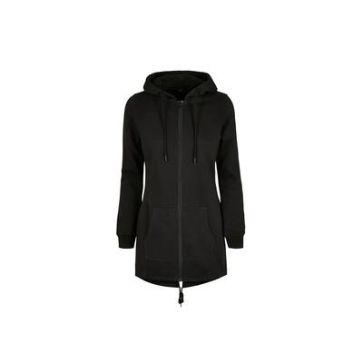 Felpa con cappuccio lungo con zip donna Build Your Brand