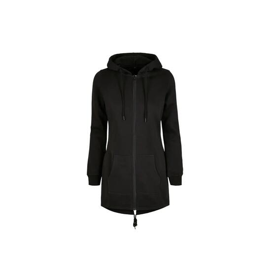 Felpa con cappuccio lungo con zip donna Build Your Brand
