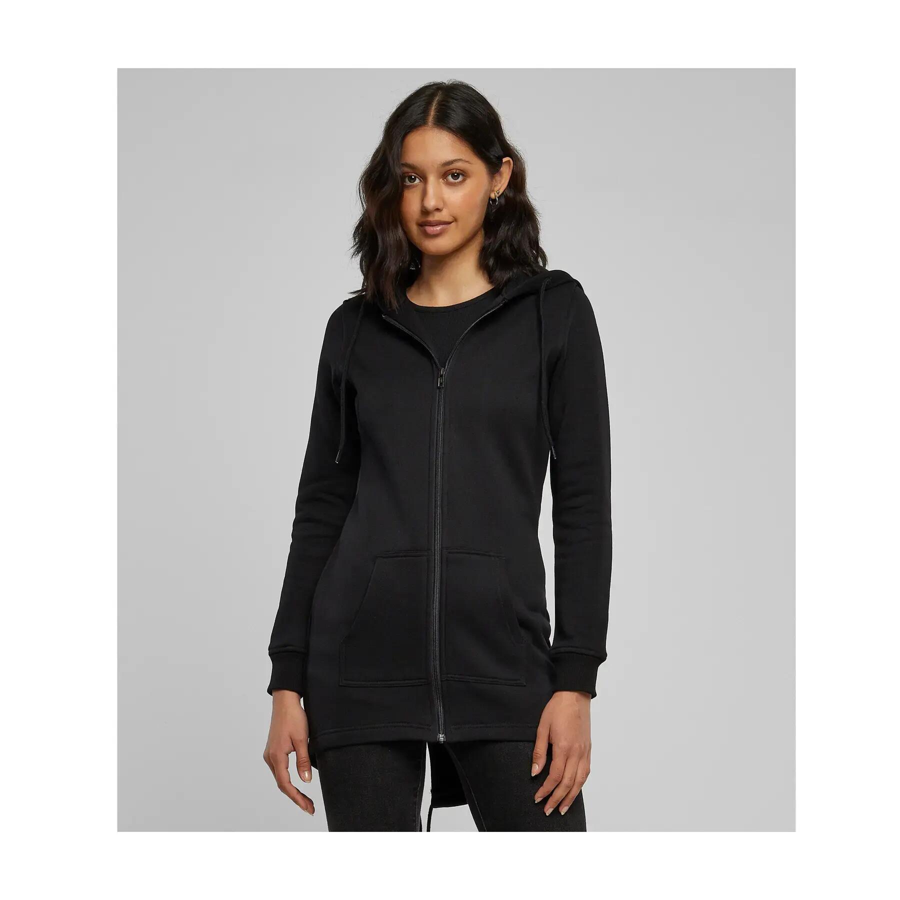 Dames lange hoodie met rits Build Your Brand 5/5