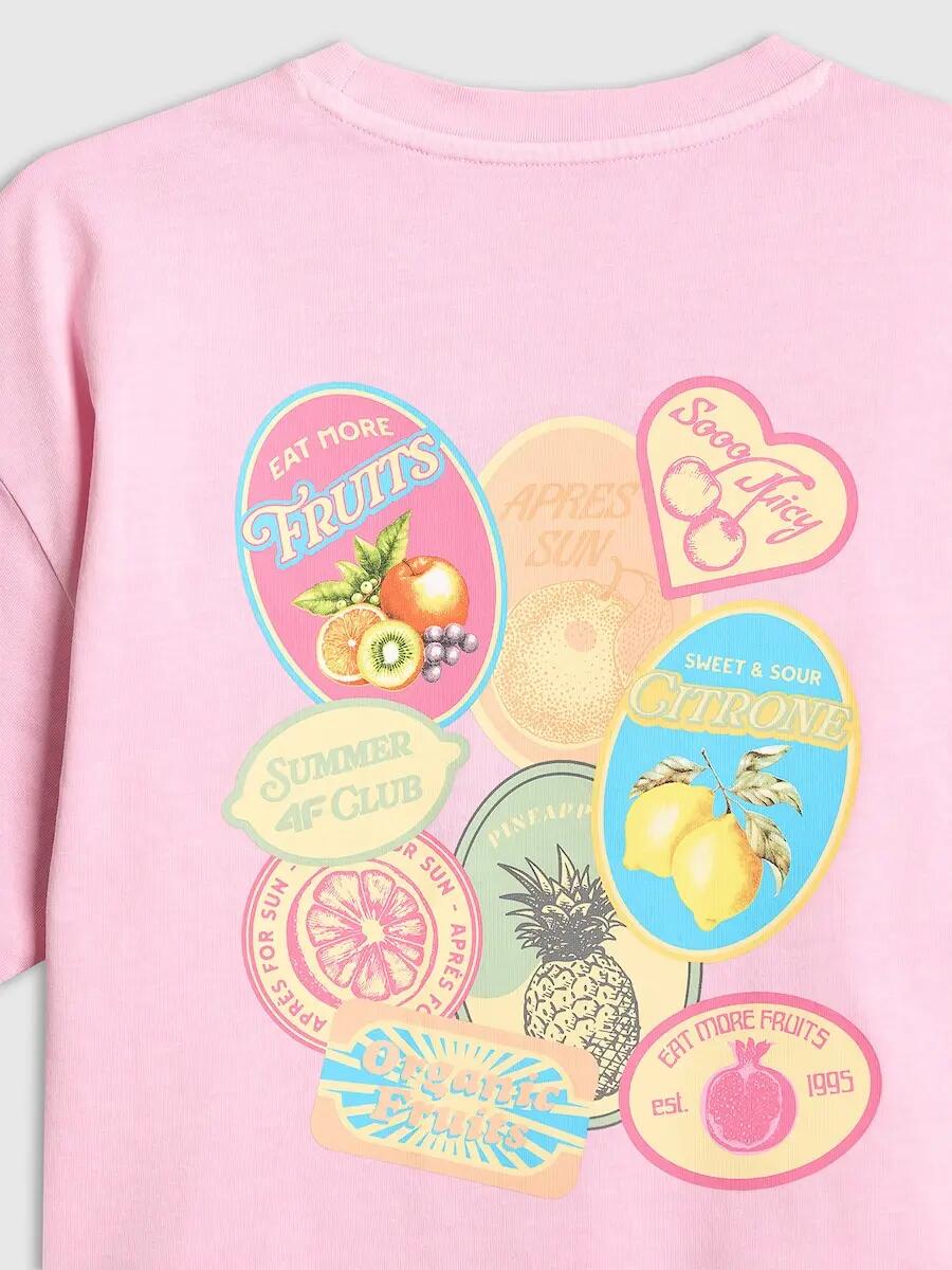 T-shirt regular z nadrukiem dziewczęcy 4F 7/7