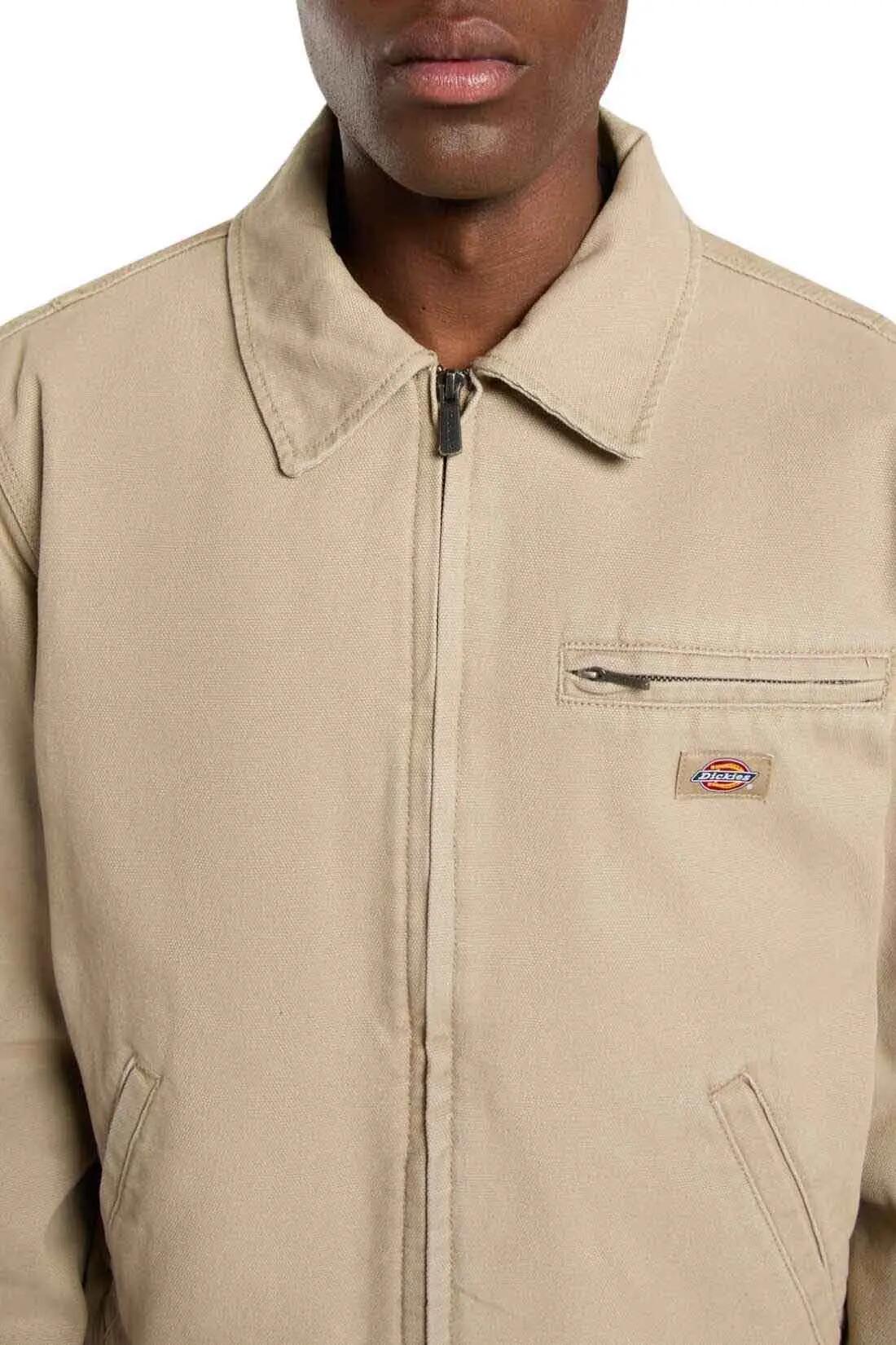 Jas - sportswear - heren - Painter - regular fit, katoenen canvas - khakibruin 4/6