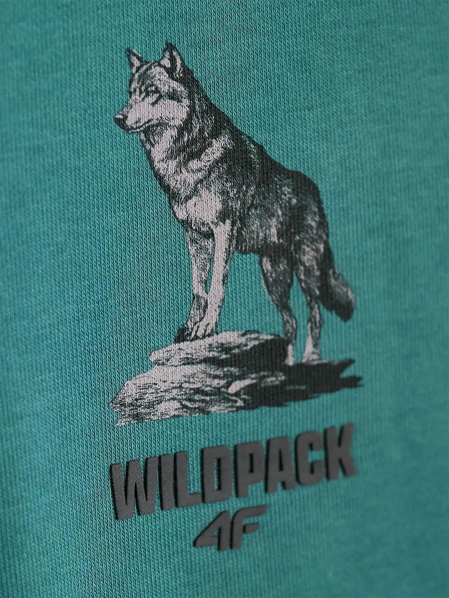 Bluza dresowa regular z kapturem chłopięca 4F 6/7