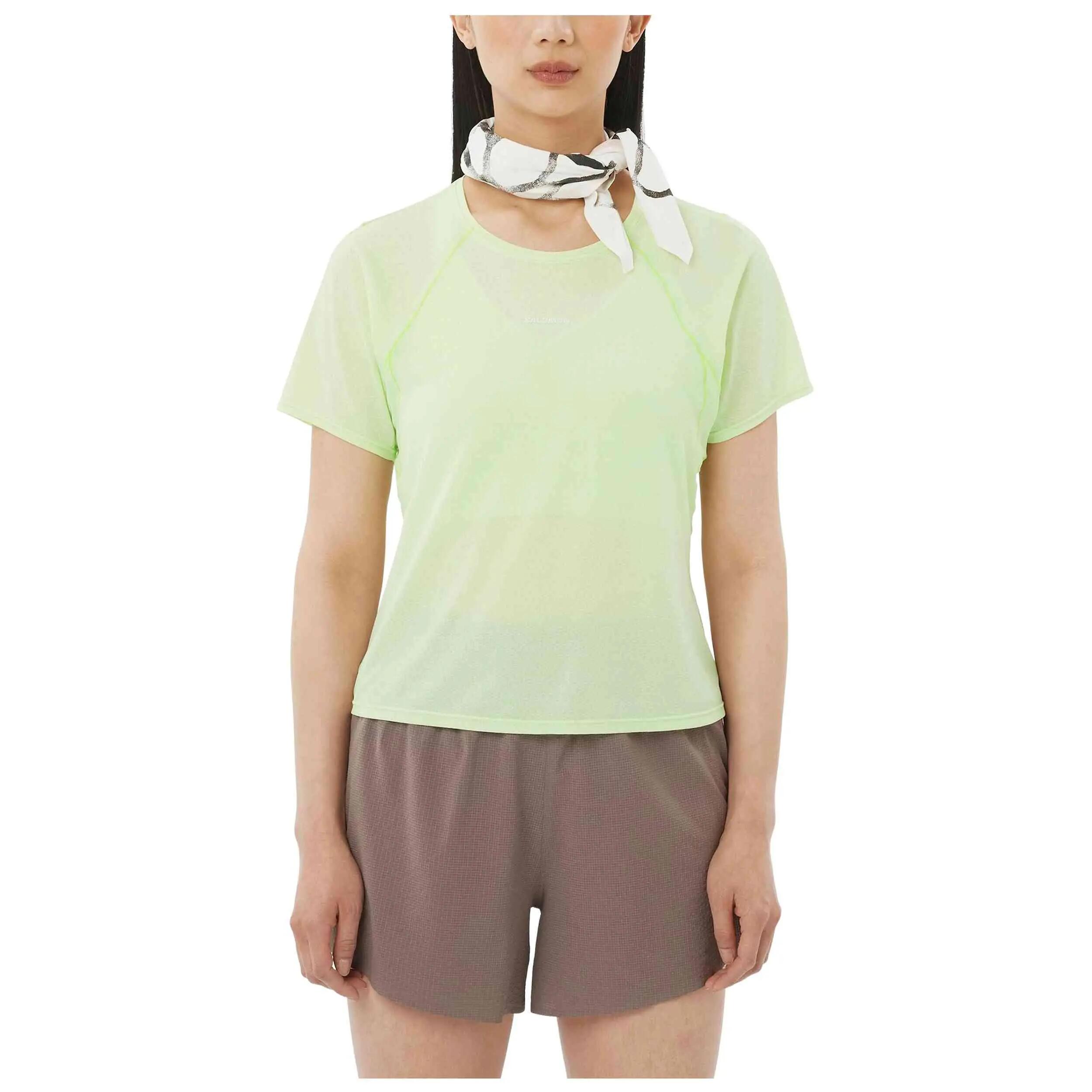 Maglia a maniche corte Salomon modello SHAKEout AIR CROPPED per donne 3/4
