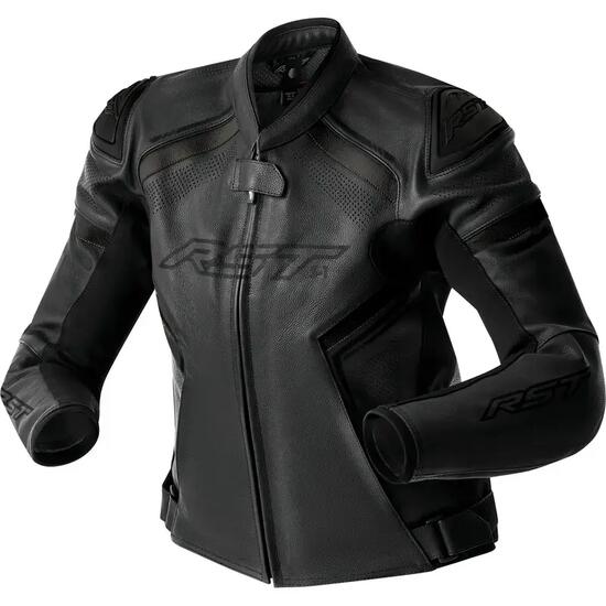 Giacca da moto in pelle da donna RST S1 D3O
