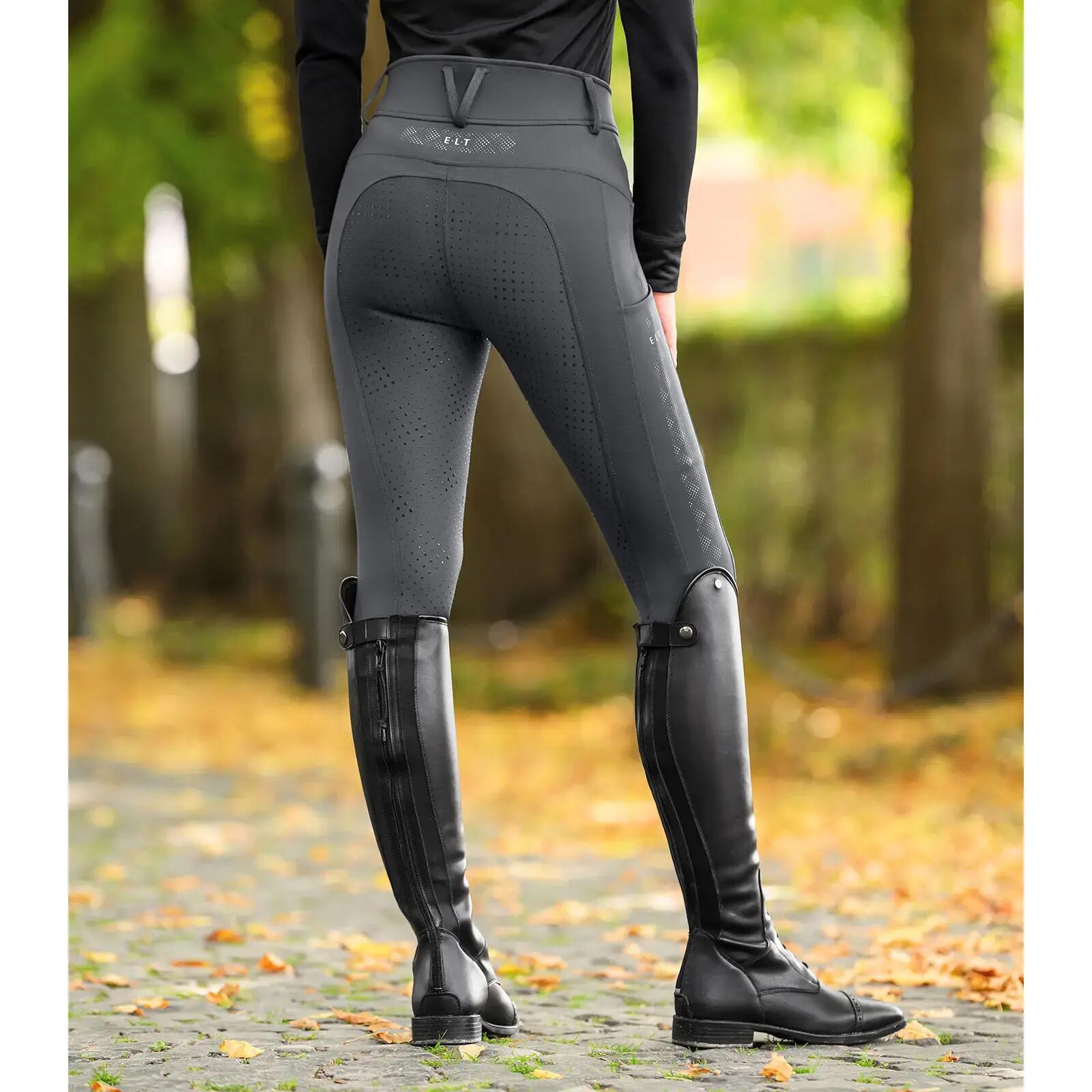 Reflecterende Full Grip Paardrijbroek Dames ELT 4/5
