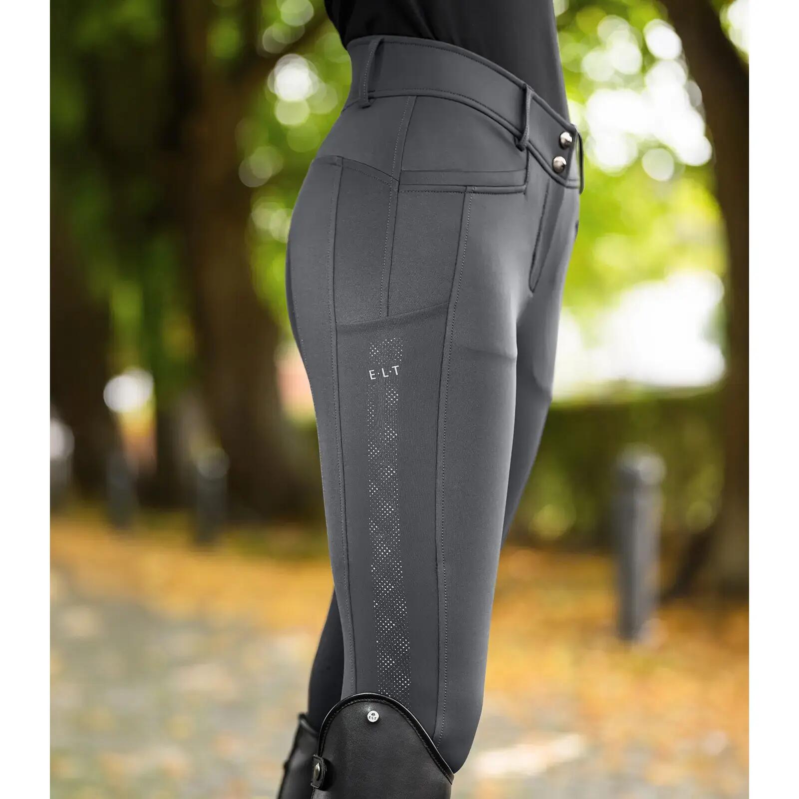Reflecterende Full Grip Paardrijbroek Dames ELT 3/5