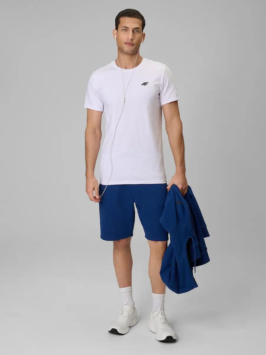 T-shirt slim gładki męski 4F 3/6