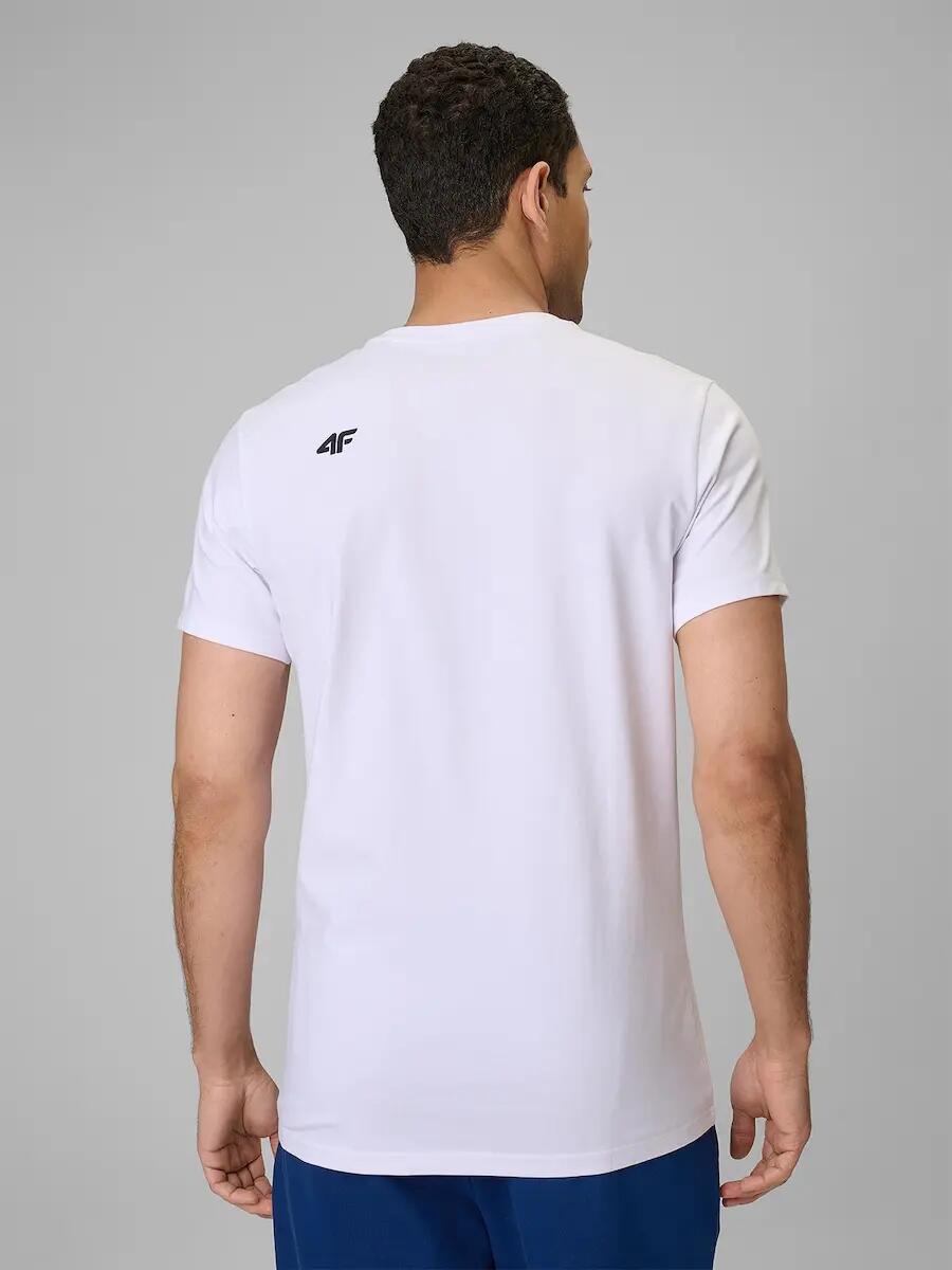 T-shirt slim gładki męski 4F 2/6