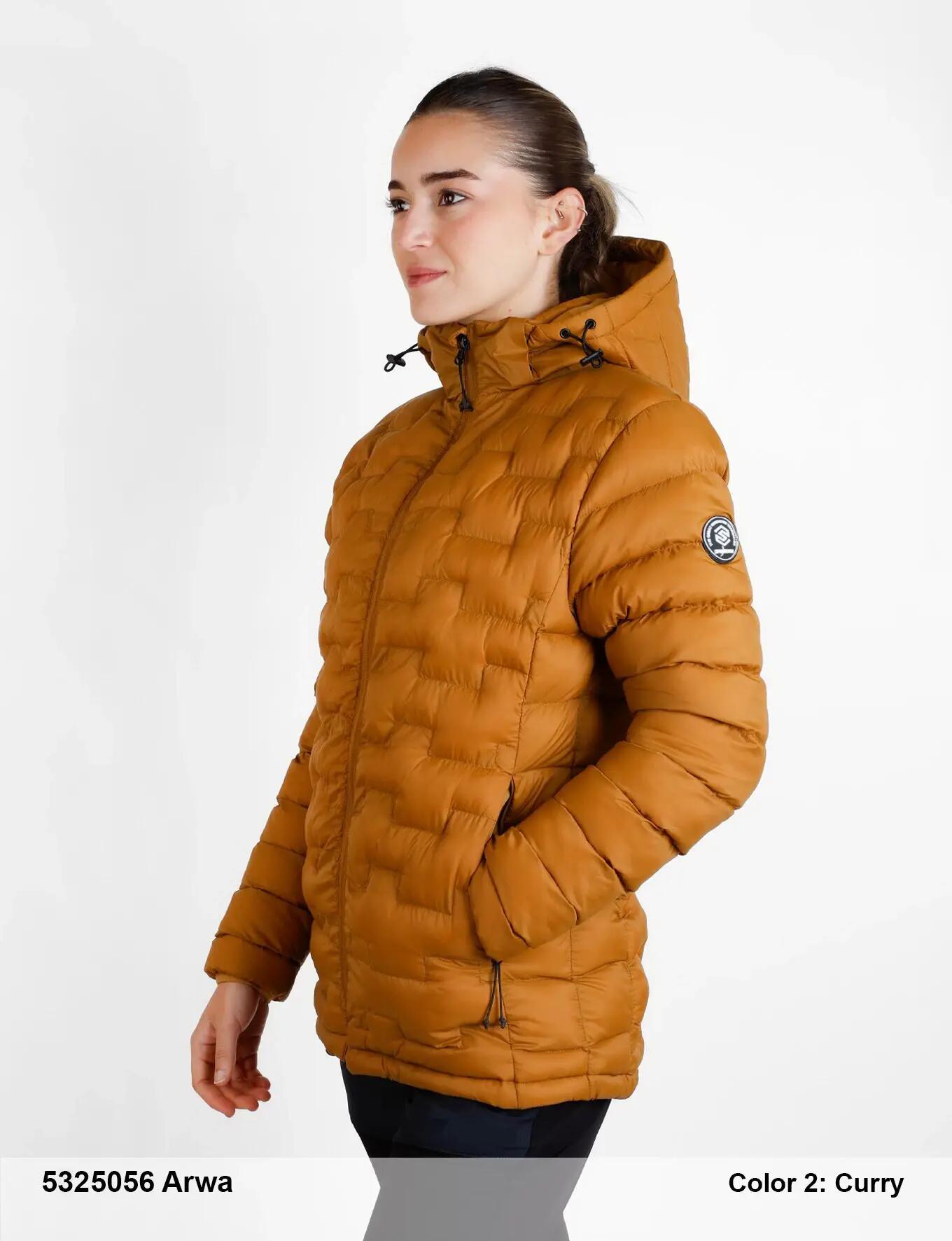 Chaqueta anorak - Mujer - Manga larga, cuello con cremallera - Arwa - Curry 3/3