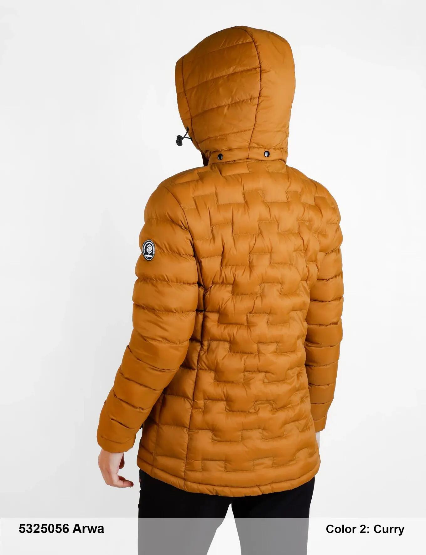 Chaqueta anorak - Mujer - Manga larga, cuello con cremallera - Arwa - Curry 2/3