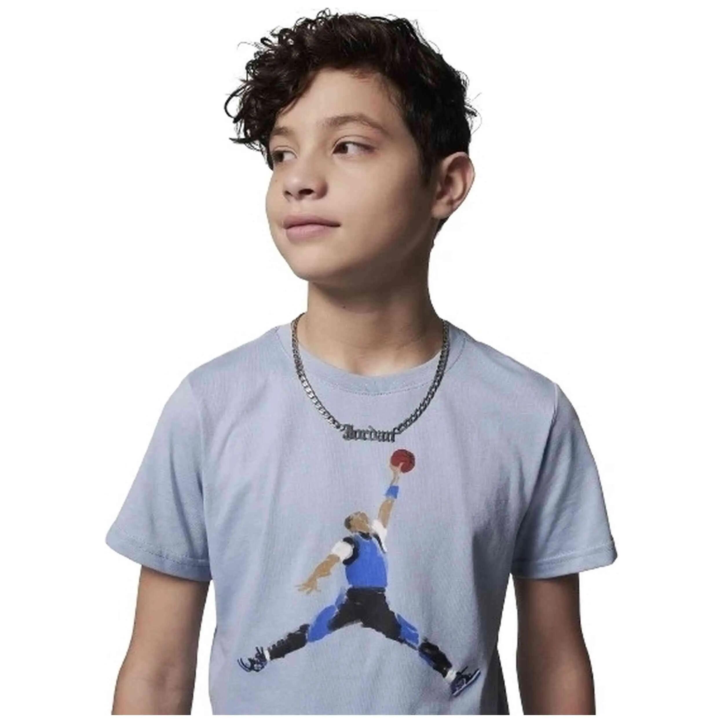 T-shirt Jordan modèle Camiseta Niño/Niña Jordan JDB Watercolor Jump pour enfants 3/4