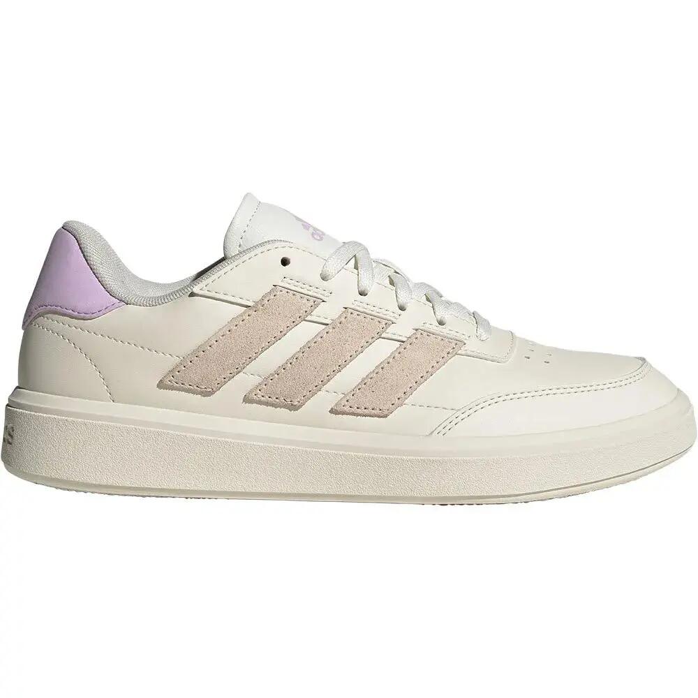 Baskets - Loisir - Femme - Respirantes - Adidas Courtblock - Blanc/Rose 2/5