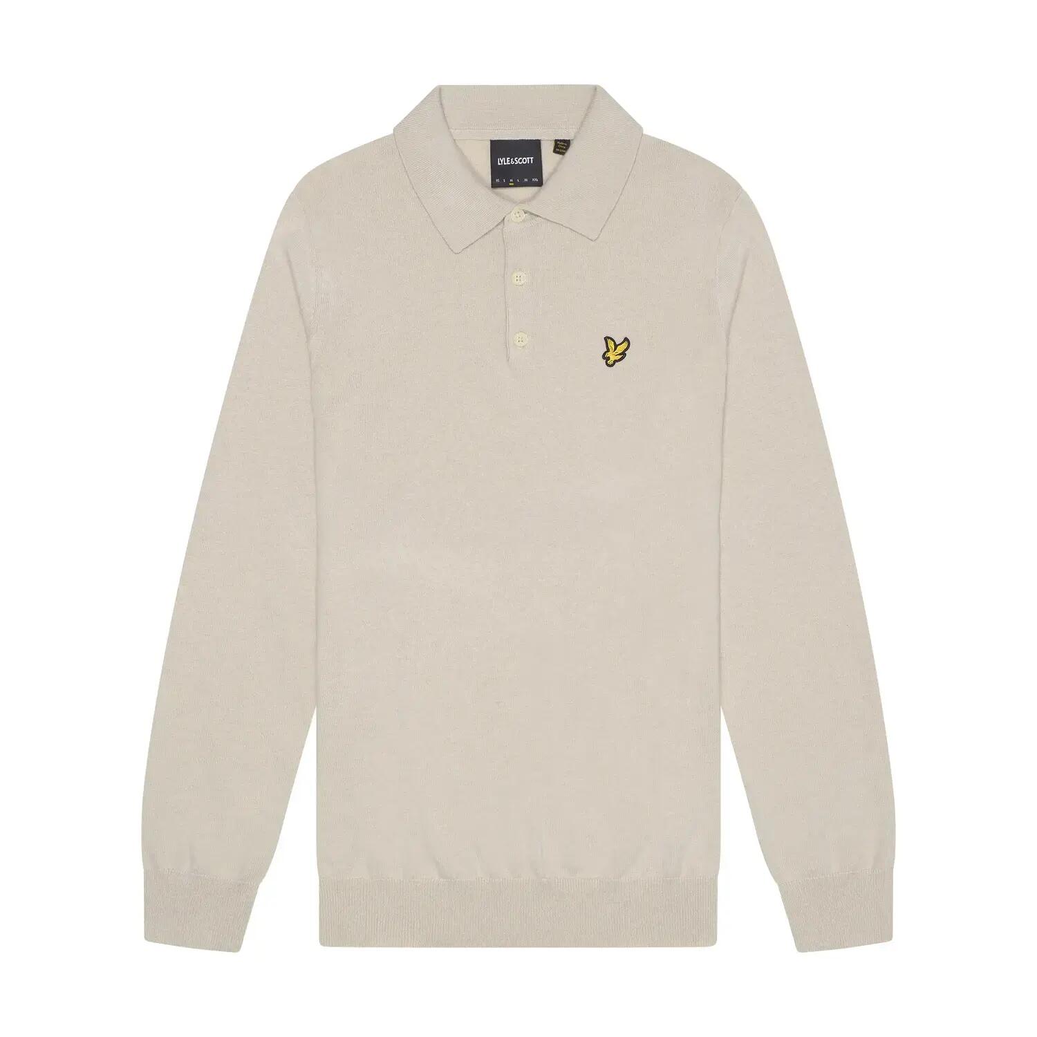 Koszulka polo z długim rękawem z bawełny merino Lyle & Scott 2/2
