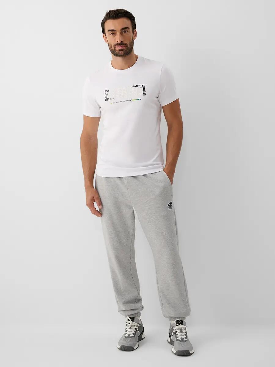 T-shirt regular z nadrukiem męski 4F 4/6