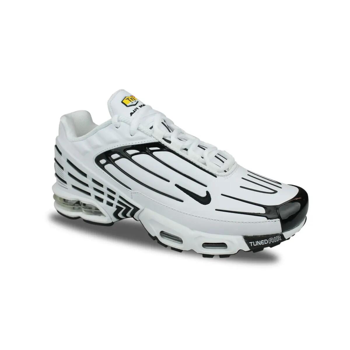 Buty Nike Air Max Plus 3 Skórzane Białe/Czarne 2/6