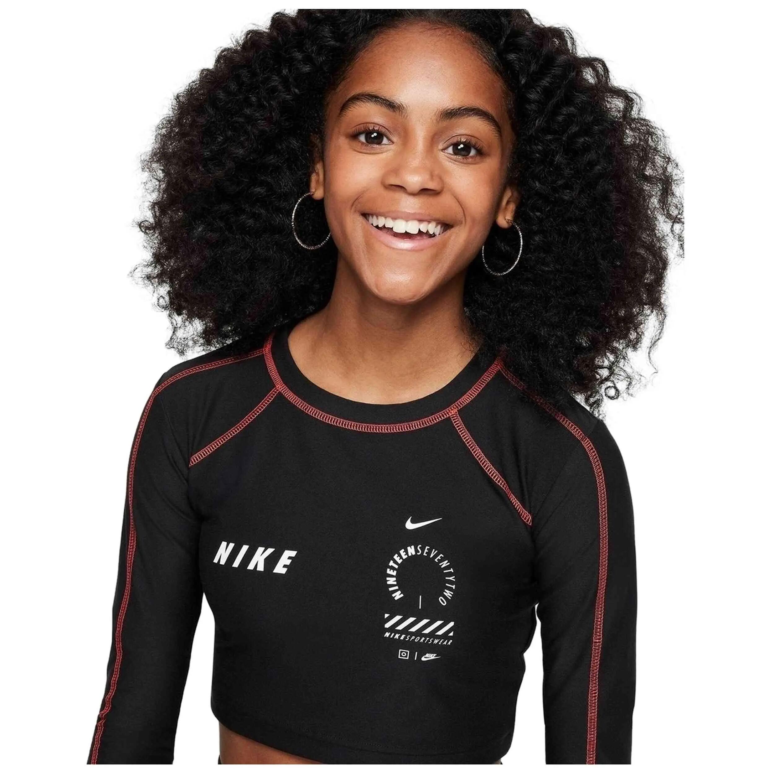 Camisola de manga comprida Nike modelo HF6114-010 para garotas 3/5