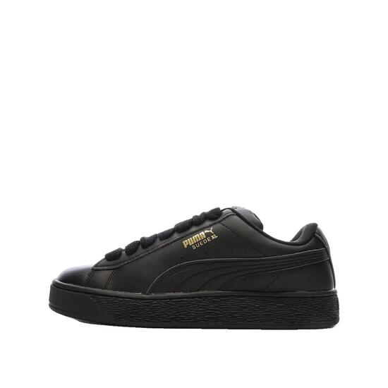 Zapatillas PUMA Suede de Cuero Negro/Dorado