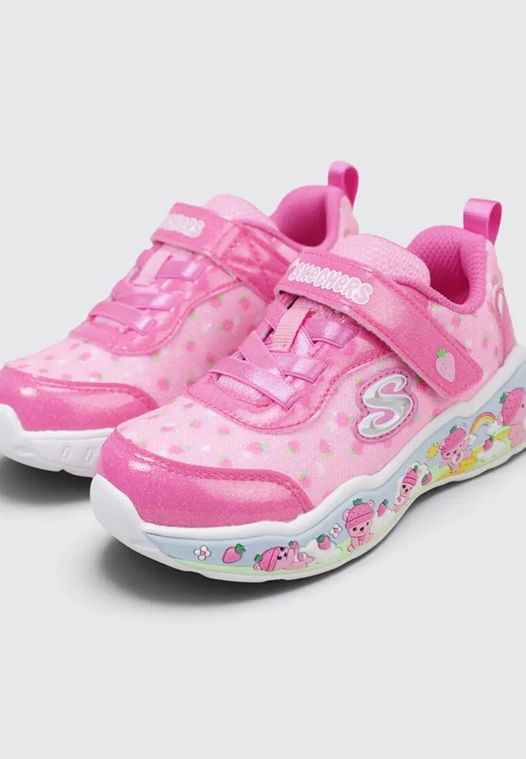 Baskets sport enfants - Profil bas, pois - Skechers PLAY SCENE - Rose 3/4