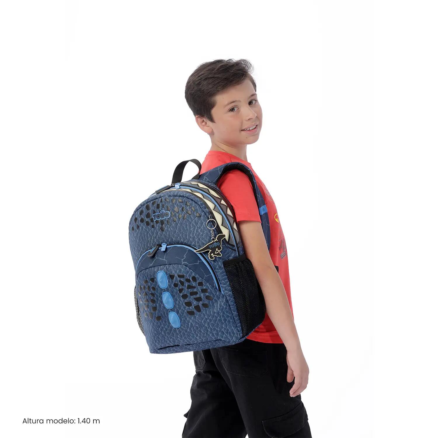 Totto Mochila escolar Dino Blue Dino Blue Poliéster 29 x 40 x 13 cm 2/5