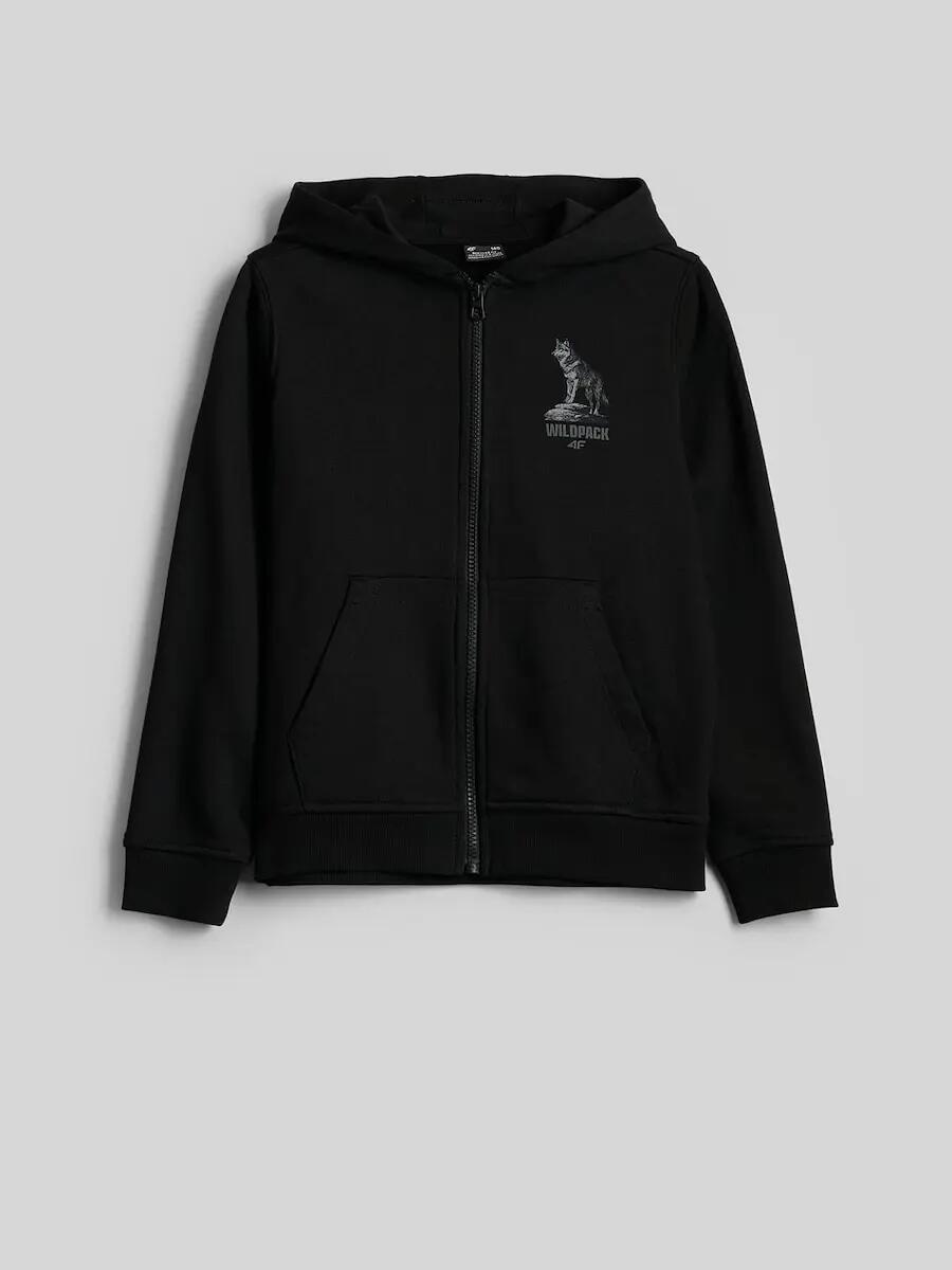 Bluza dresowa regular z kapturem chłopięca 4F 6/7